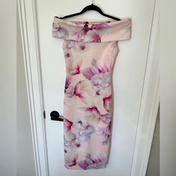 Henry Hunt Dresses & Skirts - Henry Hunt UK Off Shoulder Roxanne Bardot Midi Dress (size 8)